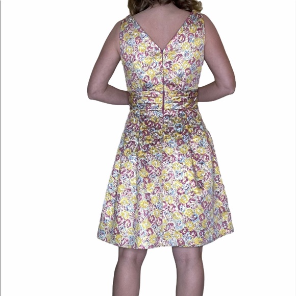 Zac Posen Gold Floral Cocktail Dress - Picture 4 of 7